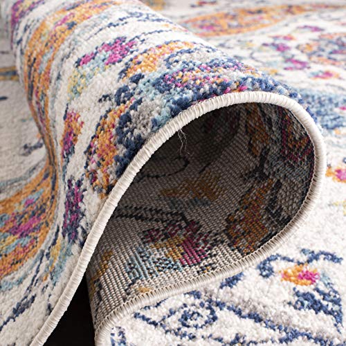 SAFAVIEH Madison Collection Runner Rug - 2'3" x 8', Cream & Multi, Boho Chic Glam Paisley Design, Non-Shedding & Easy Care, Ideal for High Traffic Areas in Living Room, Bedroom (MAD600B) - color: Cream/Multi, size: 2'3" x 8' (Runner)