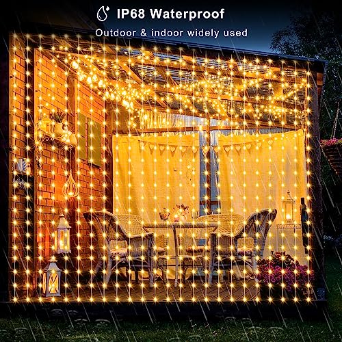 Smart Curtain Lights RGB 5050 Built in Chip with APP Remote Control - size: 8Ft x 6Ft