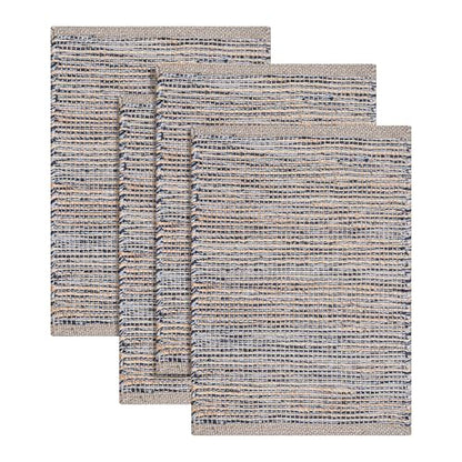 Cotton/Jute Placemats Set of 4-13x19 Inch - Natural - Grey - color: Natural - Grey