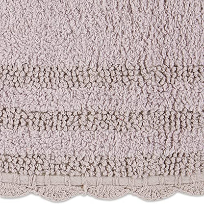DII Crochet Collection Reversible Bath Mat, Small Oval, 17x24, Dusty Lilac - color: Dusty Lilac, size: 1'5" x 2' (Oval)