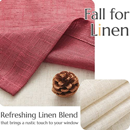 jinchan Kitchen Valance Curtain Double Layers, 50x16, 1 Panel, Burgundy - color: Double Layer | Burgundy, size: 50"W x 16"L (Pack of 1)