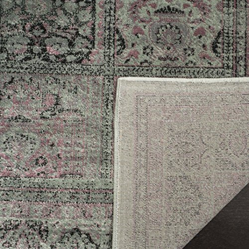 SAFAVIEH Vintage Collection Runner Rug - 2'2" x 6', Mouse, Oriental Distressed Viscose Design, Ideal for High Traffic Areas in Living Room, Bedroom (VTG127-3110)