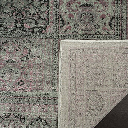 SAFAVIEH Vintage Collection Runner Rug - 2'2" x 6', Mouse, Oriental Distressed Viscose Design, Ideal for High Traffic Areas in Living Room, Bedroom (VTG127-3110)