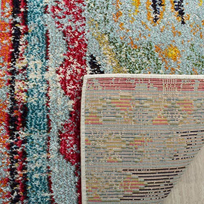SAFAVIEH Monaco Collection Runner Rug - 2'2" x 6', Multi, Boho Chic Tribal Distressed Design, Non-Shedding & Easy Care, Ideal for High Traffic Areas in Living Room, Bedroom (MNC222F)