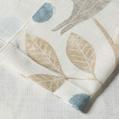 VOGOL Birds Print Curtain Valance, Rod Pocket, 52 x 18, 1 Panel, Beige - color: Birds, size: 52"W x 18"L (Pack of 1)