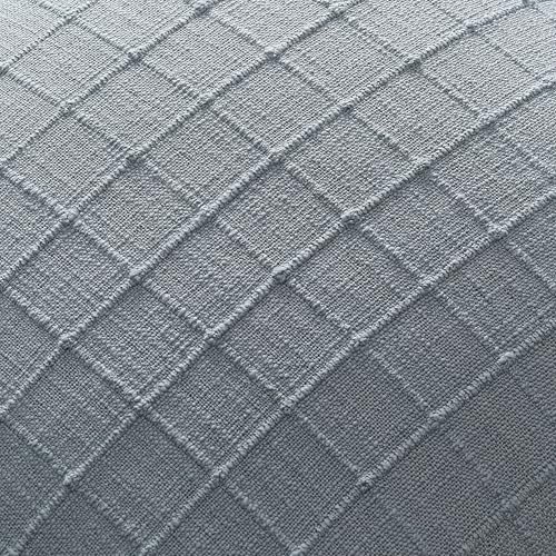 ZeeMart 2Pk Heavy Weight Artisanal Grid Pillow Covers 18x18in Chambray - color: Chambray, size: 18" x 18" (Pack of 2)