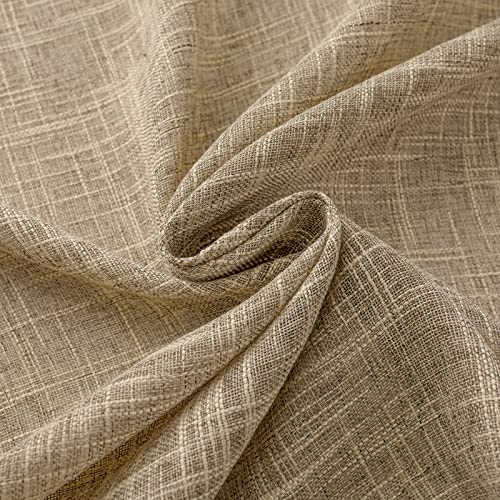 Beda Home Tassel Linen Textured Swag Curtain Valance, Taupe, 36 x 36 in - color: Taupe, size: 36"W x 36"L (Pack of 2)