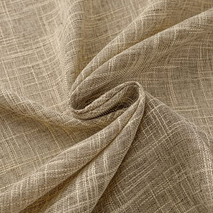 Beda Home Tassel Linen Textured Swag Curtain Valance, Taupe, 36 x 36 in - color: Taupe, size: 36"W x 36"L (Pack of 2)