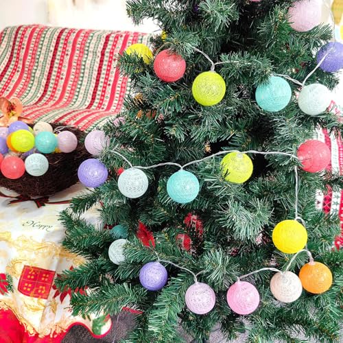 Gardeningwill 3M/10Ft 30 Mixed Color Ball LED Xmas Wedding Battery Operated String Fairy Light - color: Mixed Color