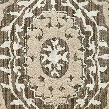 HomeRoots Boho Garland Beige and Dark Brown Decorative Accent Pillow