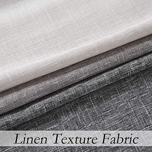 Central Park Ombre Semi Sheer Curtain, Cream White to Gray, 50" Wx63 Lx2 - color: Grey, size: 50"W x 63"L (Pack of 2)