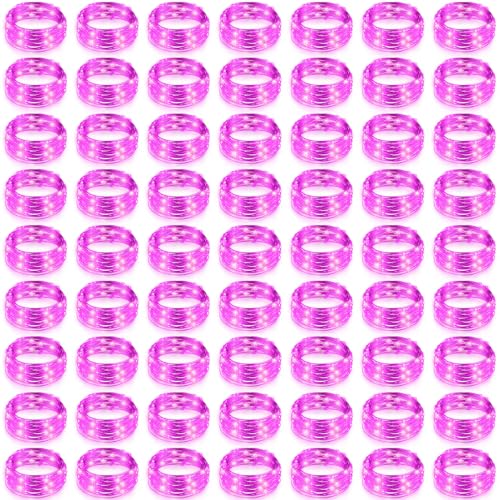 Hortsun 100 Pack Battery Operated Fairy Lights 7 ft 20 LED, Pink - color: Pink Light