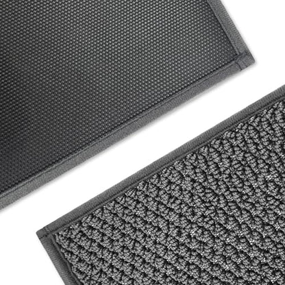 Bulijojo Dirt Trapper Door Mat, 24"x36" Non Slip Entrance Mat Grey - color: Grey, size: 2' x 3' (Rectangular)