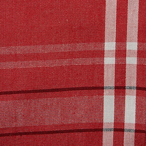 DII French Stripe Dining Table Collection Farmhouse Style Table Runner, 14x108 Inches, Red Chambray - color: Red Chambray, size: 14x108 Inches (Pack of 1)