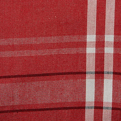 DII French Stripe Dining Table Collection Farmhouse Style Table Runner, 14x108 Inches, Red Chambray - color: Red Chambray, size: 14x108 Inches (Pack of 1)