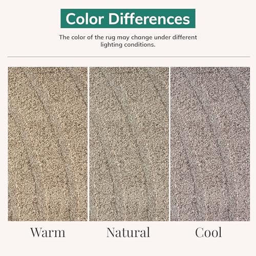 LUXE WEAVERS Modern Geometric Wave Taupe 2x3 Area Rug - color: Taupe, size: 2' x 3' (Rectangular)