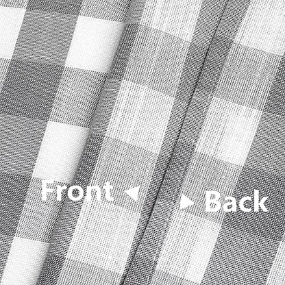 Amzdecor Grey White Buffalo Plaid Valance Semi Sheer Cafe Curtain 55"x15" - color: Silver/Gray