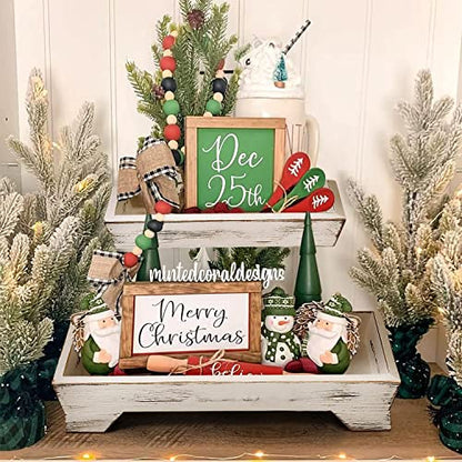 Tiered Tray Stand Farmhouse 2 Tiered
