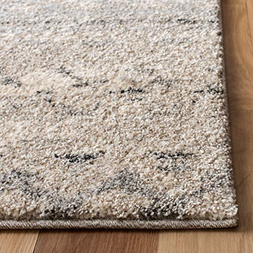 SAFAVIEH Retro Collection Accent Rug - 4' x 6', Cream & Grey, Modern Abstract Design, Non-Shedding & Easy Care, Ideal for High Traffic Areas in Entryway, Living Room, Bedroom (RET2136-1180) - size: 4' x 6' (Rectangular)