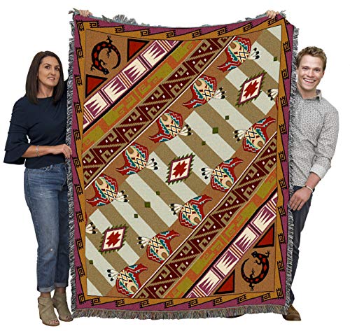 Pure Country Weavers Western Slant Shadows Blanket - Southwest Native American Inspired - Gift Tapestry Throw Woven from Cotton - Made in the USA (72x54) - color: Slant Shadows, size: Large