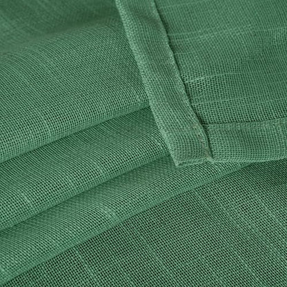 YoungsTex Green Linen 주방 창문 커튼 101.6cm(40인치) 길이 - 뒷면 탭 로드 포켓이 있는 작은 세미 시어 드레이프 경량 카페 욕실 창문용, 패널 2개, 86.4 x 101.6cm(34 x 40인치) - color: 초록색., size: 34"W x 40"L (Pack of 2)