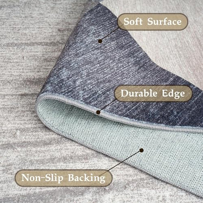 HOMFINE Washable Area Rug - Geometry Style Modern Rugs for Living Room, Bedroom, Machine Washable Rug Soft Non Slip Non Shedding Area Rug - Green, 8'x10' - color: Green, size: 8' x 10' (Rectangular)