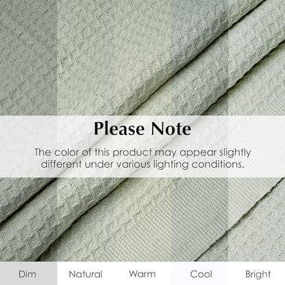 100% Cotton Waffle Weave Blanket for Hot Sleepers, Twin 92" x 68" - color: Sea Foam, size: Twin(92"x68")