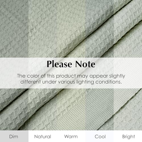 100% Cotton Waffle Weave Blanket for Hot Sleepers, King 106" x 92" - color: Sea Foam, size: King(106"x92")