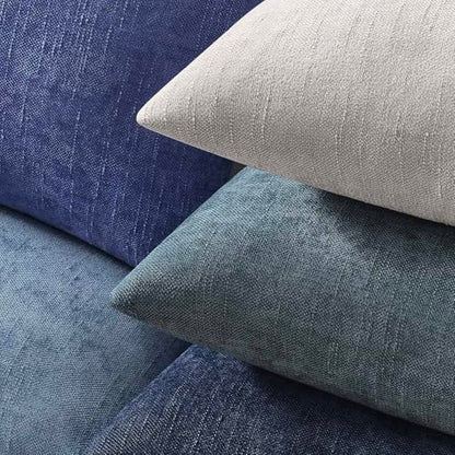 JUSPURBET Chenille Texture 16x16 Throw Pillow Covers Set of 2,Blue - color: Blue, size: 16" x 16" (Pack of 2)