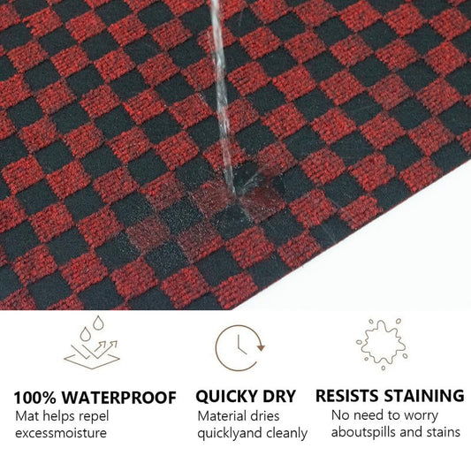 Petgrow Hallway Runner Rug 2FTX8FT,Super Skid Resistant TPR Backing Area Rug Runner, Indoor Outdoor Carpet Door Mat for Floor Entryway Kitchen Laundry Balcony Garage Corridor Stair,Red - color: Checked Red, size: 2FTX8FT