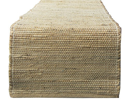 Chardin Home 13x72 Inch Handcrafted Table Runner – Eco-Friendly Natural Jute and Hemp – Rustic Boho Farmhouse Table Decor – Sustainable Dining Table Accent for Everyday or Special Occasions - size: 13x72 Inch.