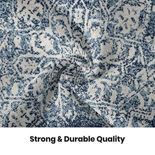 Navy Blue Carpet Pattern Boho Pillow Covers 18x18 Set of 2 - color: Boho-2, size: 18" x 18" (Pack of 2)