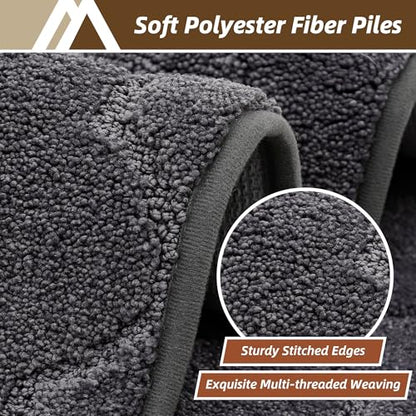 COSY HOMEER Kitchen Rugs Non Slip Washable 24"x36",Dark Grey - color: Dark Grey, size: 24"X 36"