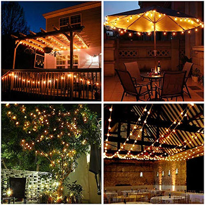 Metaku 16.4Ft 50LED Battery Operated Globe String Lights with Remote