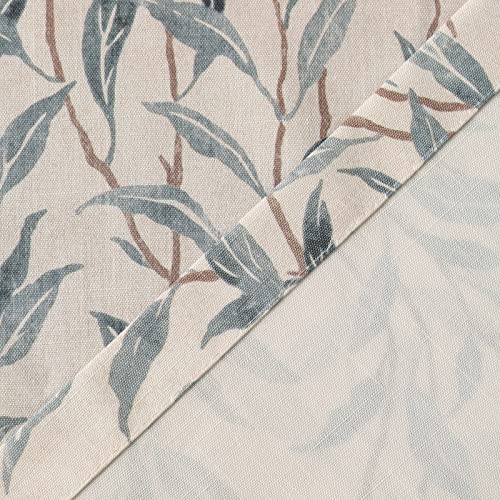 VOGOL Country Leaf Print Balloon Shade, 42 x 63, 1 Panel, Blue - color: Blue, size: 42"W x 63"L (Pack of 1)