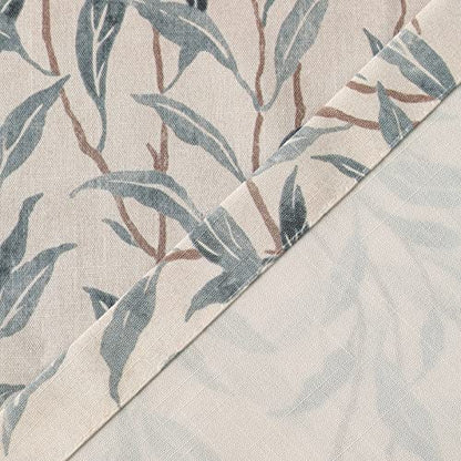 VOGOL Country Leaf Print Balloon Shade, 42 x 63, 1 Panel, Blue - color: Blue, size: 42"W x 63"L (Pack of 1)