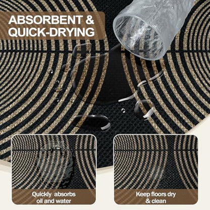 Kitchen Mats Sets of 2 PCS, Non Slip Washable Kitchen Floor Mats - color: Rainbow, size: 17.3"x30"+17.3"x47"