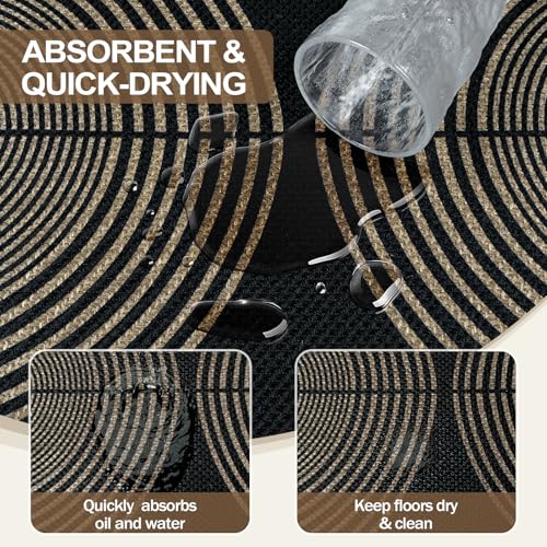 Kitchen Mats Sets of 2 PCS, Non Slip Washable Kitchen Floor Mats - color: Rainbow, size: 17.3"x47"