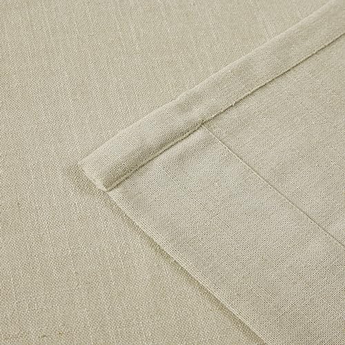 Vision Home Sand Linen Pinch Pleated Semi Sheer Curtains 40Wx84Lx2 - color: Sand/Pinch, size: 40"W x 84"L (Pack of 2)