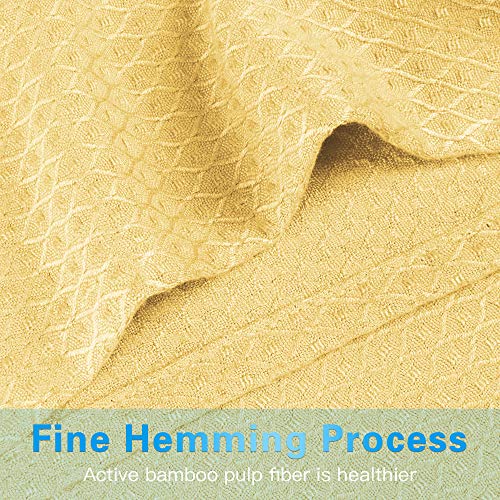 AmyHomie Cooling Blanket Queen Size 90"x90", 100% Rayon Derived from Bamboo - color: Light Yellow, size: Queen (90"x90")