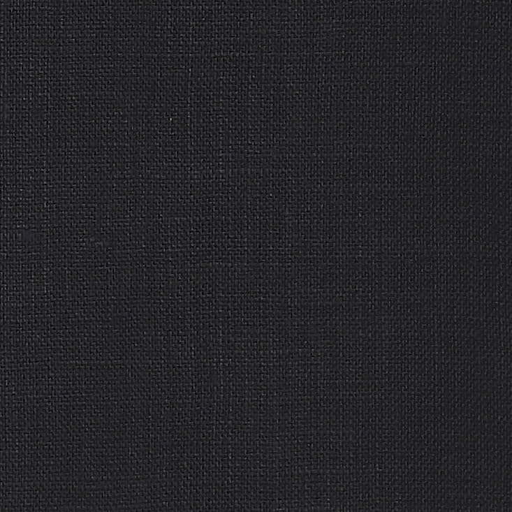 Signature Linen™ by D'Moksha, Black Placemats Set of 6, 14 x 19 Inch, 100% Pure Linen Table Mats, Hemstitch, Machine Washable Cloth Placemats- Fall, Weddings, Outdoor Hosting - color: Black, size: Set of 6 (14 X 19 Inch)