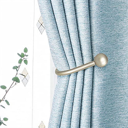 Curtain Holdback, 2 Pcs Wall Mounted Drapery Tiebacks with Screws, Silver - color: 2 Pcs, Silver