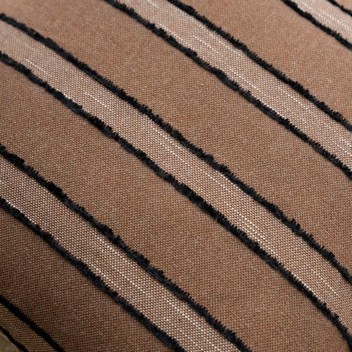 FIOUOVO Striped Linen Lumbar Throw Pillow Covers 12x20 Set of 2, Rust - color: Rust, size: 20" x 12" (Pack of 2)