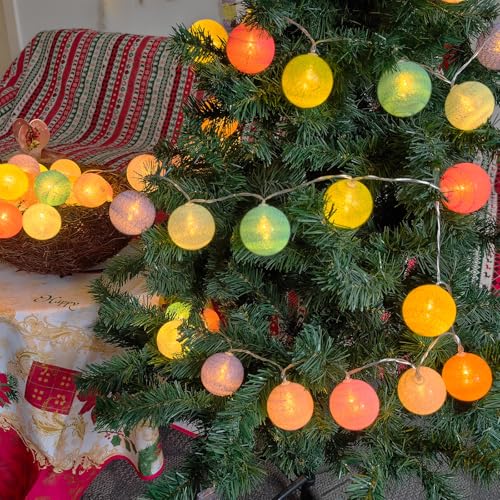 Gardeningwill 3M/10Ft 30 Mixed Color Ball LED Xmas Wedding Battery Operated String Fairy Light - color: Mixed Color