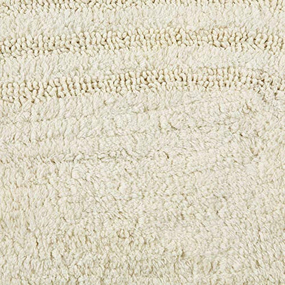 DII Crochet Collection Reversible Bath Mat, Small Oval, 17x24, Off-White - color: Off White, size: 1'5" x 2' (Oval)