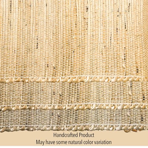 Chardin Home 13x90 Inch Handcrafted Table Runner – Eco-Friendly Natural Jute and Hemp – Rustic Boho Farmhouse Table Decor – Sustainable Dining Table Accent for Everyday or Special Occasions - size: 13x90 Inch.