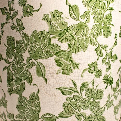 Xiaan Jiaju 7.7" Large Green Plant Pots, French Country Ceramic Flower Pots - color: Distressed Sage, size: Large - Drain Holes