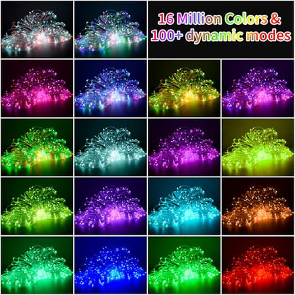 132FT 400 LED Rope Lights Outdoor Waterproof with Remote & APP Control - size: 132FT