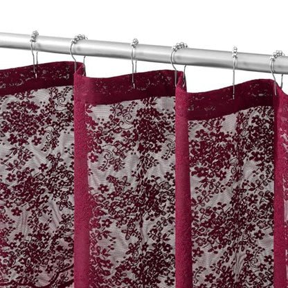 TUDECO Stall Burgundy Shower Curtain for Christams Bathroom, 36W x 72L Inch - color: Burgundy, size: 36"W x 72"L (Pack of 1)