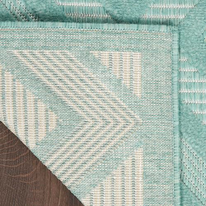 Nourison Home Versatile Aqua Teal 9' x 12' Area Rug - Easy Clean, Non Shedding, Bed Room, Living Room, Dining Room, Kitchen (9' x 12') - color: Aqua Teal, size: 9' x 12' (Rectangular)